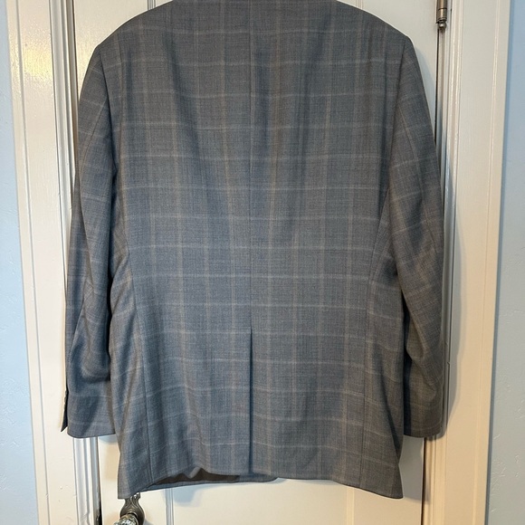 Daniel Cremieux Loro Piana Blazer Gray Checkered Two Button Single Vent Sz 46R - Picture 3 of 10
